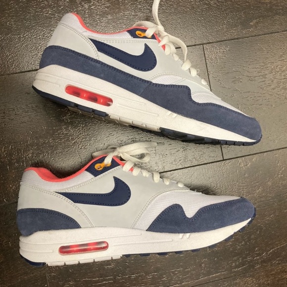 air max 1 pure platinum midnight navy racer pink